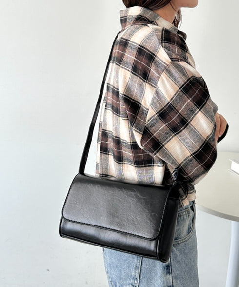 ベルトショルダースクエアPUバッグ | CL1256013 | ブラック