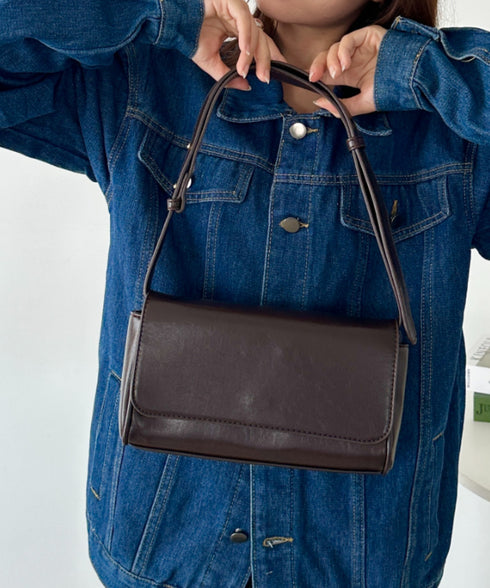 ベルトショルダースクエアPUバッグ | CL1256013 | ブラウン