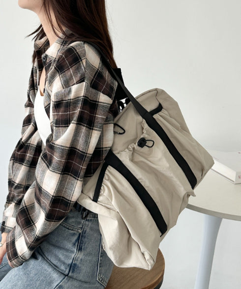 【A4サイズ対応】2WAYギャザーポケットショルダーバッグ | CL1256014 | ベージュ