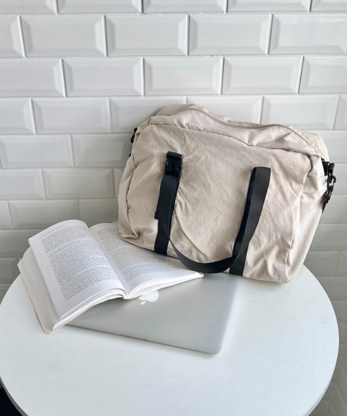 【A4サイズ対応】2WAYギャザーポケットショルダーバッグ | CL1256014 | ベージュ