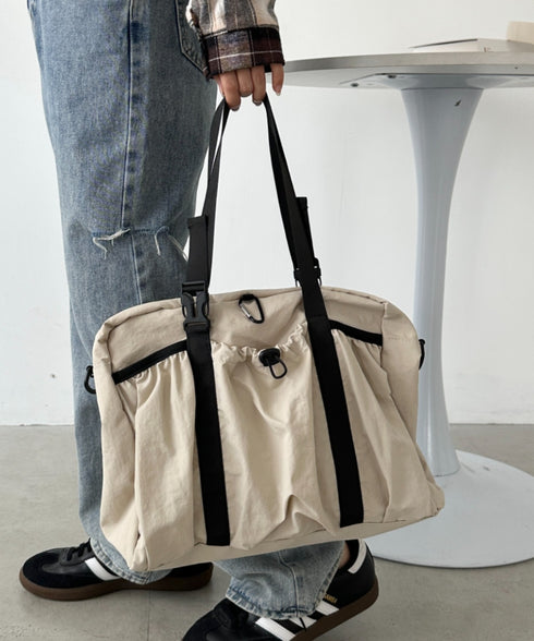 【A4サイズ対応】2WAYギャザーポケットショルダーバッグ | CL1256014 | ベージュ