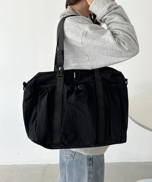 【A4サイズ対応】2WAYギャザーポケットショルダーバッグ | CL1256014 | ブラック