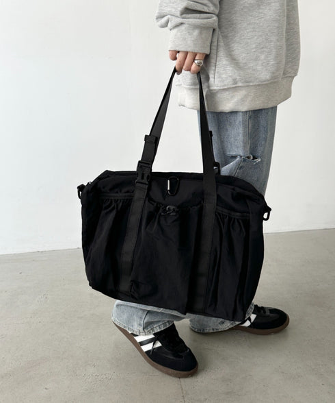 【A4サイズ対応】2WAYギャザーポケットショルダーバッグ | CL1256014 | ブラック