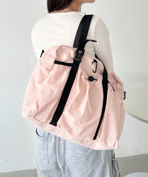 【A4サイズ対応】2WAYギャザーポケットショルダーバッグ | CL1256014 | ピンク