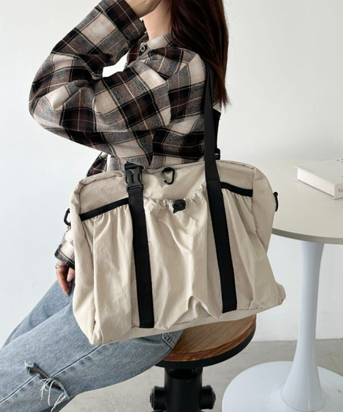 【A4サイズ対応】2WAYギャザーポケットショルダーバッグ | CL1256014 | ベージュ