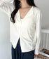 クルーネックベーシックニットカーディガン | CL2253013 | アイボリー