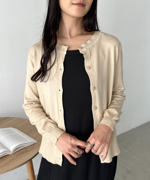 クルーネックベーシックニットカーディガン | CL2253013 | ベージュ