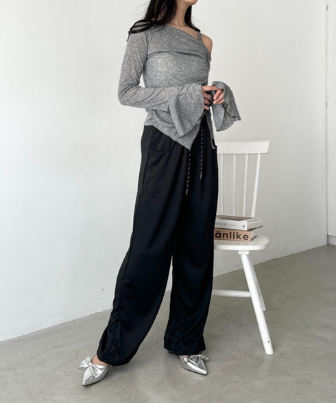 イージーワイドスウェットパンツ | CL2253015 | ブラック