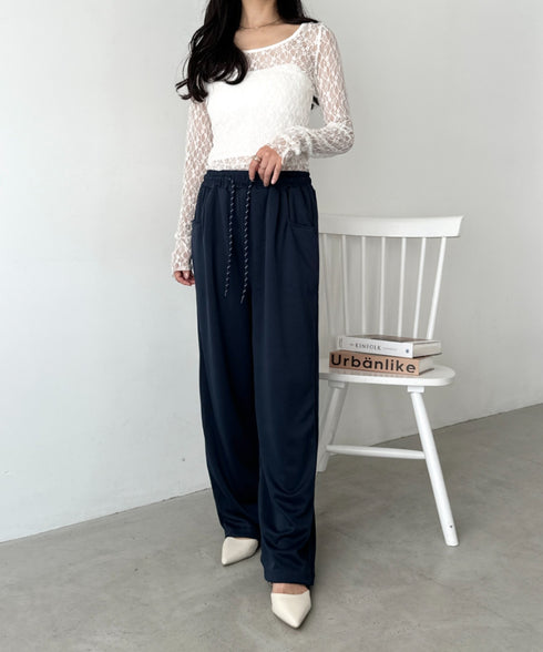 イージーワイドスウェットパンツ | CL2253015 | ネイビー