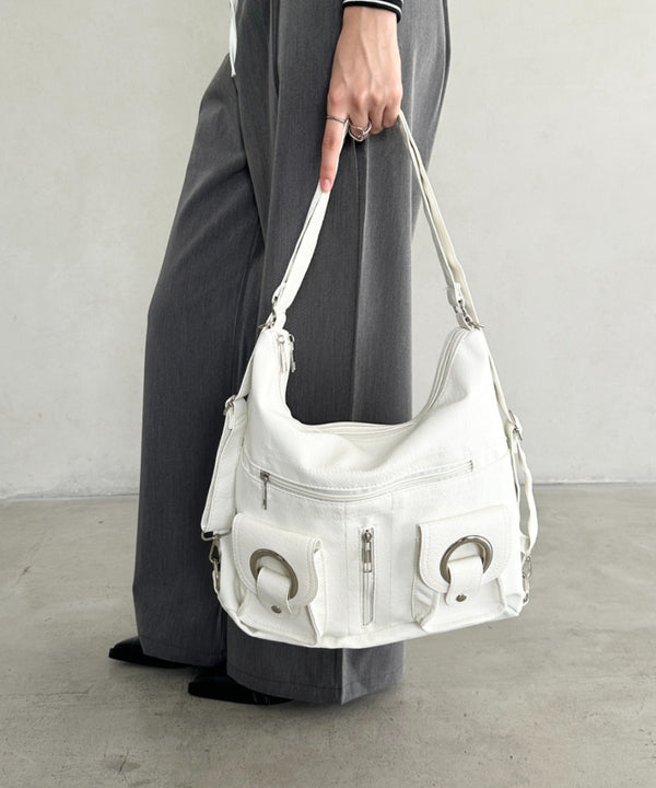 ダブルポケット3wayショルダーバッグ | BA1256010 | ホワイト