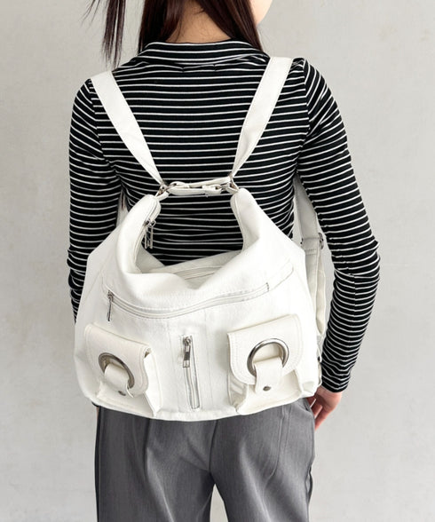 ダブルポケット3wayショルダーバッグ | BA1256010 | ホワイト