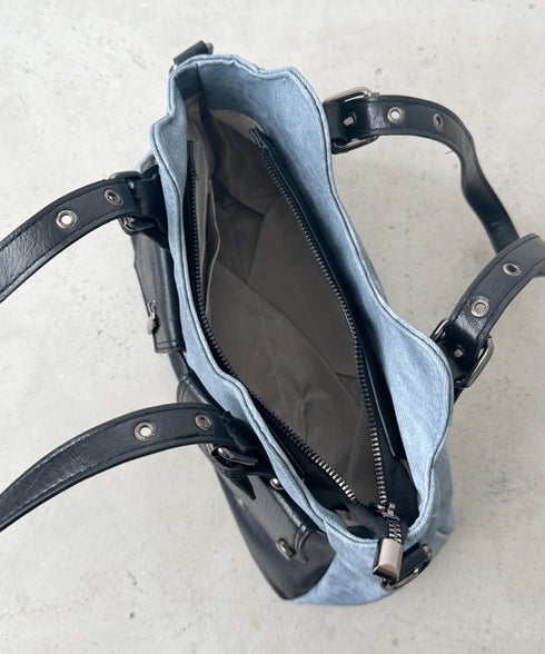 アウトポケットバイカラーショルダーバッグ | BA1256011 | ブラック系その他