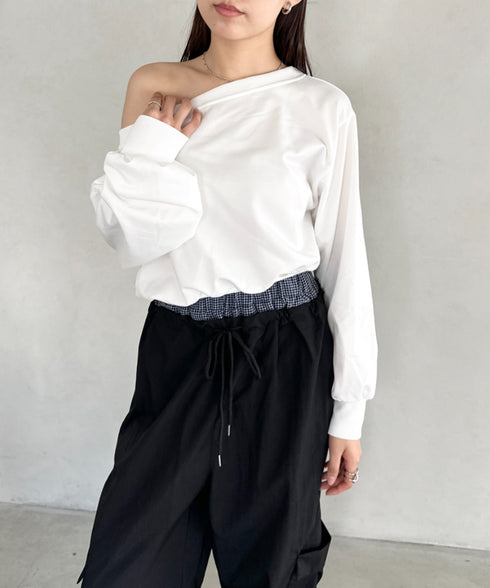 ダブルウエストナイロンカーゴパンツ | BA2253008 | ブラック