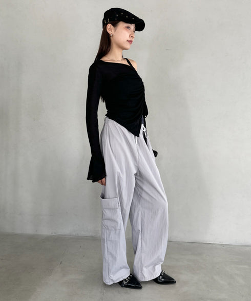 ダブルウエストナイロンカーゴパンツ | BA2253008 | グレー