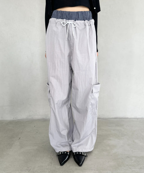 ダブルウエストナイロンカーゴパンツ | BA2253008 | グレー