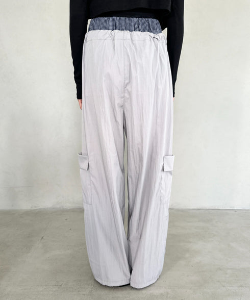 ダブルウエストナイロンカーゴパンツ | BA2253008 | グレー