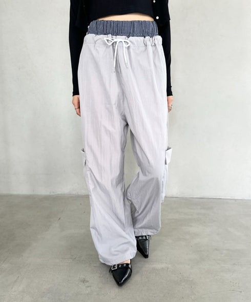 ダブルウエストナイロンカーゴパンツ | BA2253008 | グレー