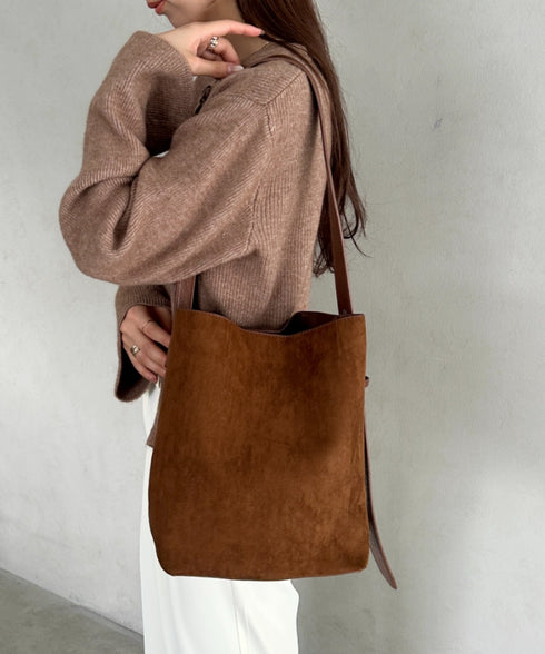 スウェード風バケツバッグ | MD1253022 | キャメル