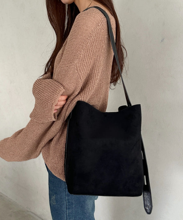 スウェード風バケツバッグ | MD1253022 | ブラック