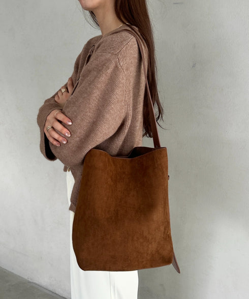 スウェード風バケツバッグ | MD1253022 | キャメル