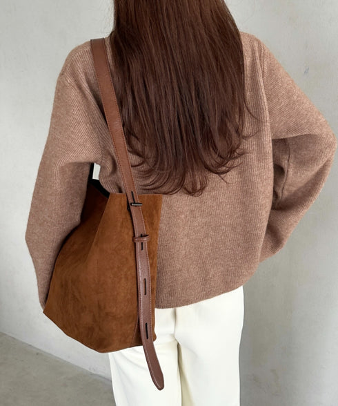 スウェード風バケツバッグ | MD1253022 | キャメル