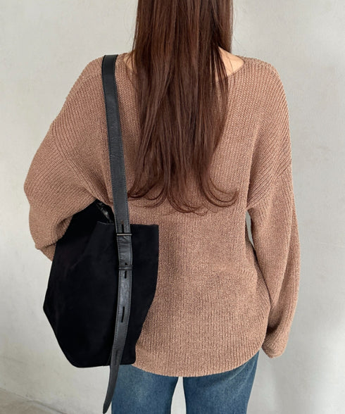 スウェード風バケツバッグ | MD1253022 | ブラック