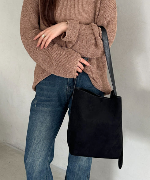 スウェード風バケツバッグ | MD1253022 | ブラック