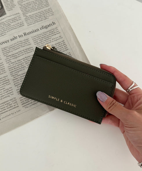 L字ファスナーPU薄型 シンプルデザイン カードケース/ミニ財布 | MD6253023 | ブラック