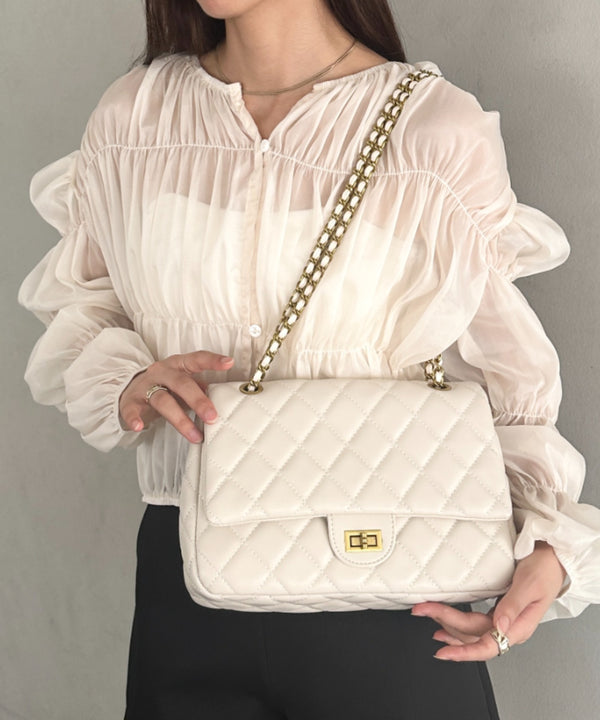 キルティングチェーンショルダーバッグ | MD1253024 | アイボリー