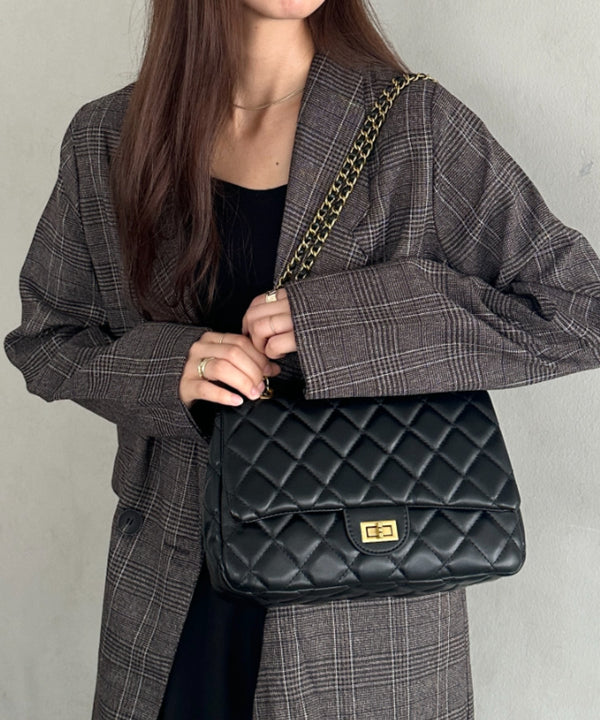 キルティングチェーンショルダーバッグ | MD1253024 | ブラック