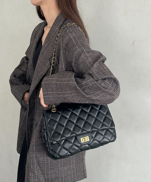 キルティングチェーンショルダーバッグ | MD1253024 | ブラック