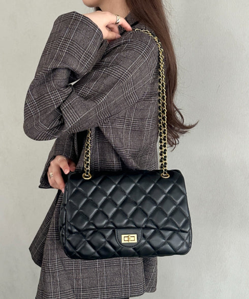 キルティングチェーンショルダーバッグ | MD1253024 | ブラック
