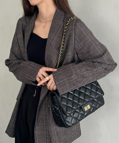 キルティングチェーンショルダーバッグ | MD1253024 | ブラック