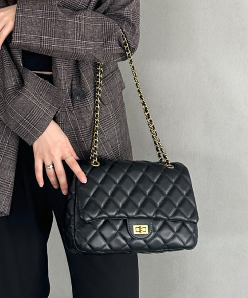 キルティングチェーンショルダーバッグ | MD1253024 | ブラック