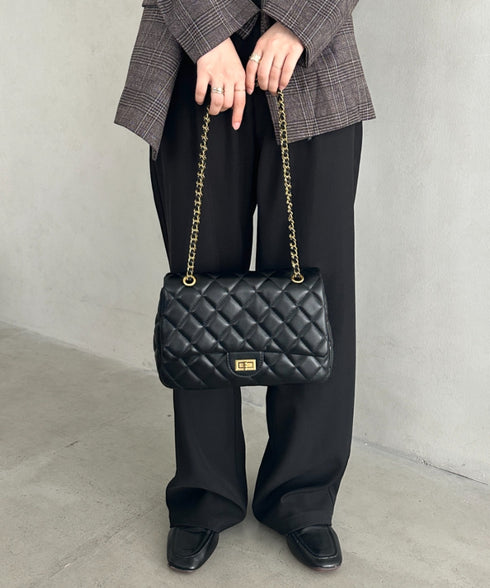 キルティングチェーンショルダーバッグ | MD1253024 | ブラック