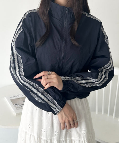 レースラインナイロントラックブルゾン | WR2253026 | ネイビー