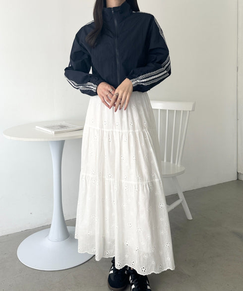 レースラインナイロントラックブルゾン | WR2253026 | ネイビー