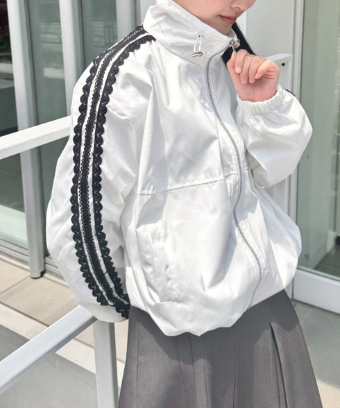 サイドラインレースナイロンブルゾン | SL2253015 | ホワイト
