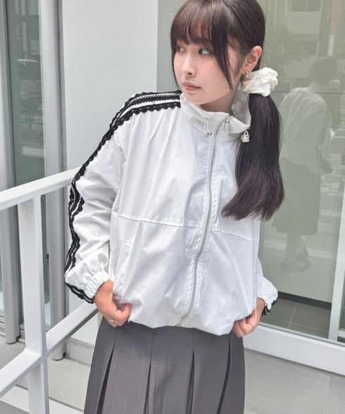 サイドラインレースナイロンブルゾン | SL2253015 | ホワイト