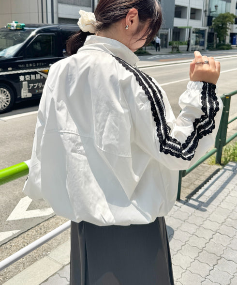 サイドラインレースナイロンブルゾン | SL2253015 | ホワイト