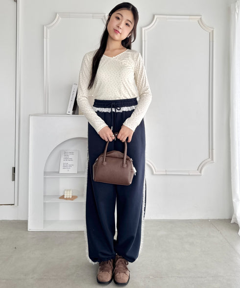 リボンフラワーVネックトップス | SL2256054 | アイボリー