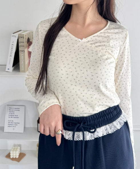 リボンフラワーVネックトップス | SL2256054 | アイボリー