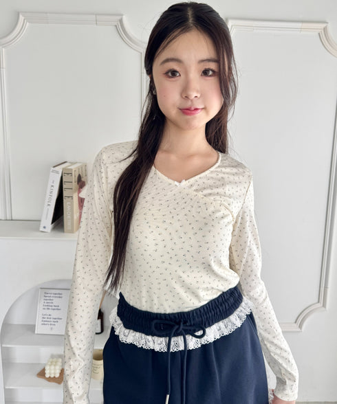 リボンフラワーVネックトップス | SL2256054 | アイボリー