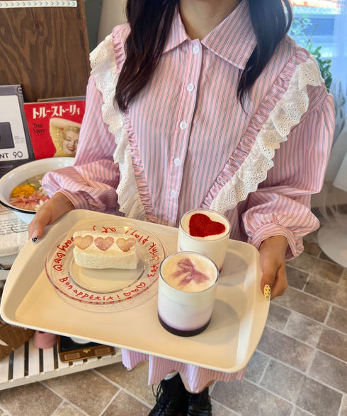 フリルレースストライプミニワンピース | SL2256055 | ピンク