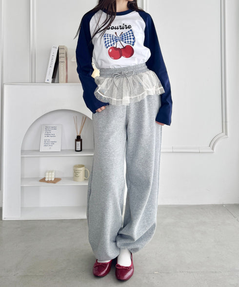 チェリーリボンラグランTシャツ | SL2256056 | ネイビー