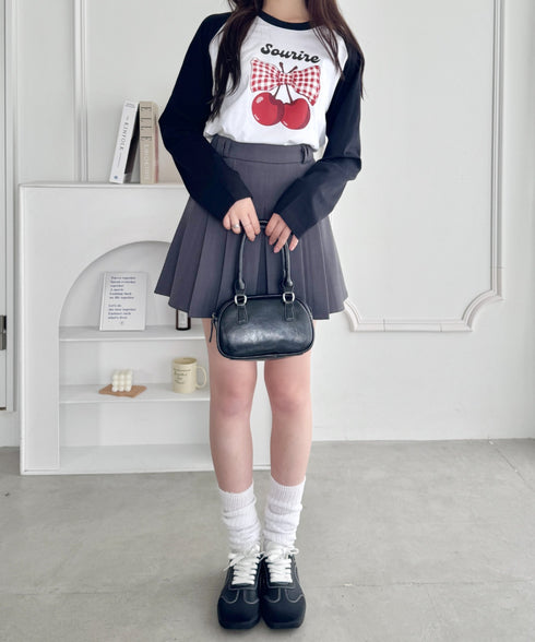 チェリーリボンラグランTシャツ | SL2256056 | ブラック