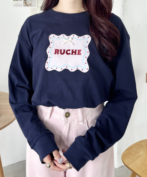 ウェーブロゴリボンTシャツ | SL2256057 | ネイビー