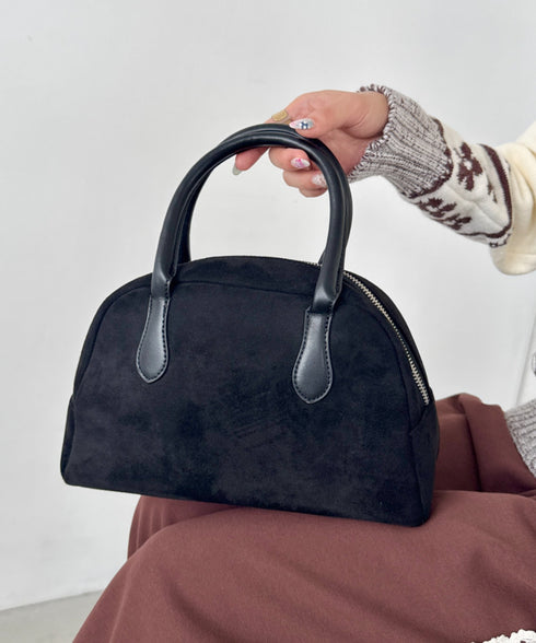 スウェードライクミニボストンバッグ | SL1256061 | ブラック