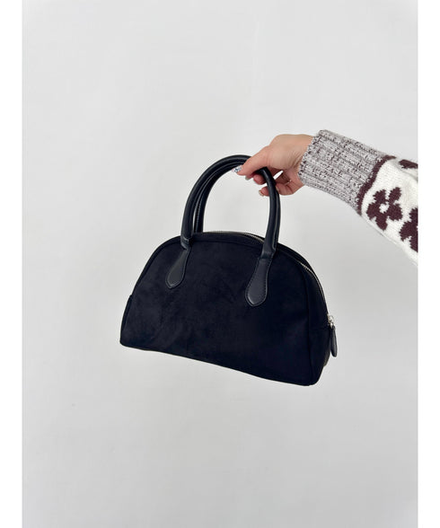 スウェードライクミニボストンバッグ | SL1256061 | ブラック