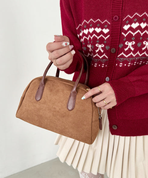 スウェードライクミニボストンバッグ | SL1256061 | ブラウン